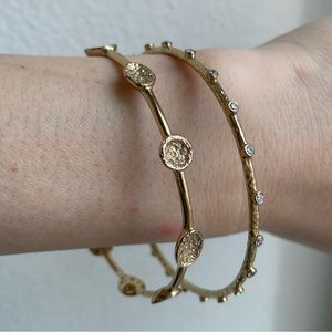 Melinda Maria 14K Gold plated bangle duo